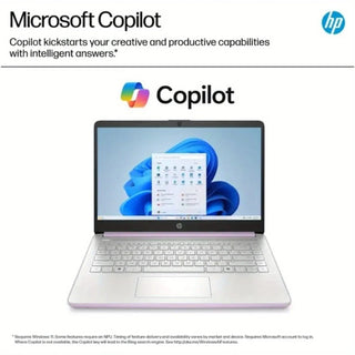 HP 14" HD Business Laptop – Honey Lavender | Windows 11 S | Intel Processor N150 | 16GB RAM | Wi-Fi 6 | Up to 12 Hours Battery