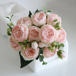 Silk Peony Bloom Bundle – 5-Head Artificial Flower Bunch