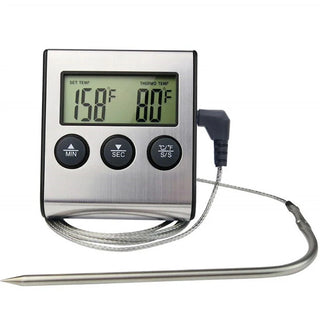 Digital Cooking Thermometer for Oven, BBQ Grill w/ Timer Function