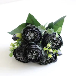 Silk Peony Bloom Bundle – 5-Head Artificial Flower Bunch