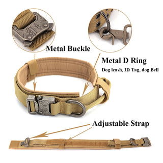 Heavy-Duty 6-Piece Tactical Dog Harness and Leash Set