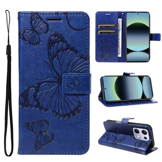 Butterfly PU Leather Wallet Case for iPhone