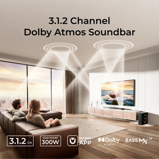 ULTIMEA Skywave F30 – 3.1.2 Channel Dolby Atmos Sound Bar with Subwoofer