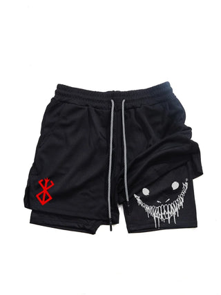 Berserk Men's 2-in-1 Sports Shorts