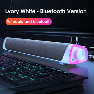 4D Computer/TV Speaker Bar – Stereo Sound Subwoofer