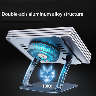 Aluminum Alloy Laptop Stand with Cooling Fan (Model T628)