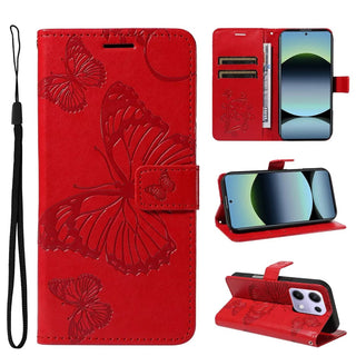 Butterfly PU Leather Wallet Case for iPhone