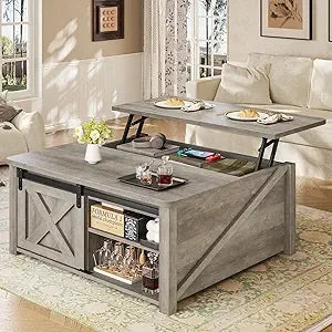 SaddleCreek 31.5'' Ranch Lift-Top Coffee Table with Hidden Storage and Adjustable Shelves