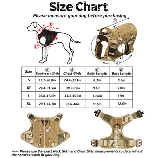 Heavy-Duty 6-Piece Tactical Dog Harness and Leash Set