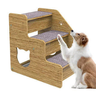 StepPals – 3-Tier Wooden Pet Steps