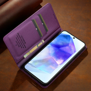 Leather Flip Wallet Case for Samsung Galaxy A and S Series