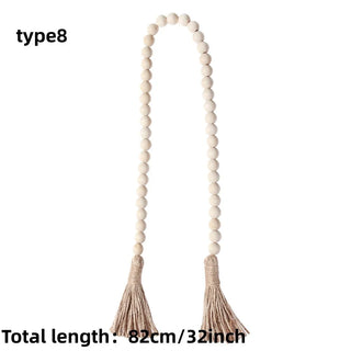 RusticCharm Wood Bead Garland