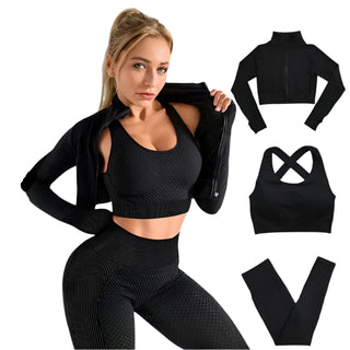 3 Pc Women's Fitness Wear Gym Suit