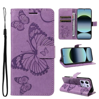 Butterfly PU Leather Wallet Case for iPhone