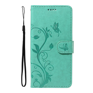 Butterfly Flower Vine Wallet Case for iPhone