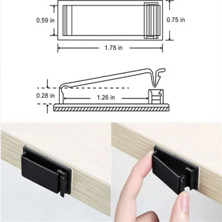 10pcs Cable Fixing Clip – Wire Sorting Buckle Organizer (19×47mm)