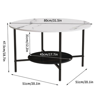 NovaTier 2-Tier Sintered Stone Coffee Table