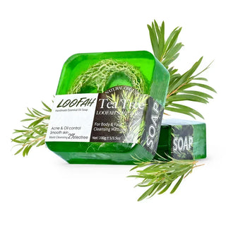 Handmade Loofah Soap 5-in-1 Essential Oil Blend (100g)