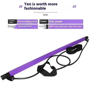 Portable Pilates Bar with Resistance Bands