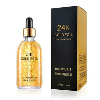BIAOQUAN 100ml 24k Gold Hyaluronic Acid Nicotinamide Face Serum