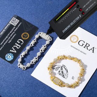 Bling Iced Out Moissanite Thorns Bracelet