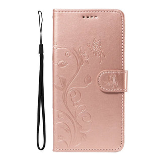 Butterfly Flower Vine Wallet Case for iPhone