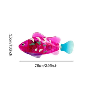 Interactive LED Swimming Robot Fish Cat Toy