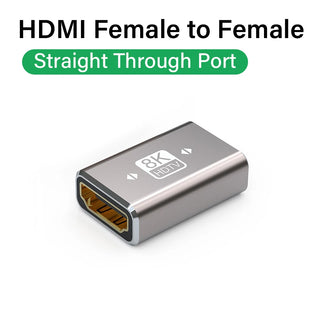 8K HDMI 2.1 Right Angle Adapter – 90° Male to Female Connector