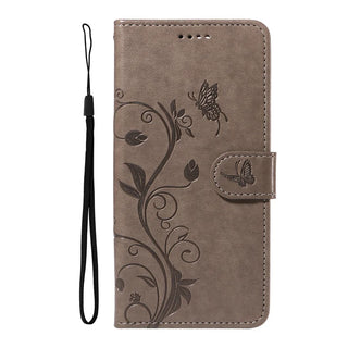 Butterfly Flower Vine Wallet Case for iPhone