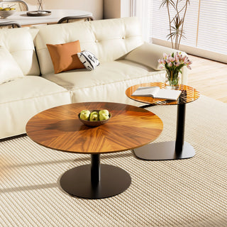 VistaNest 2-Piece Round Coffee Table Set