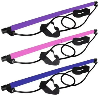 Portable Pilates Bar with Resistance Bands