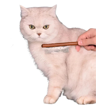 Stainless Wooden Handle Cat Groomer