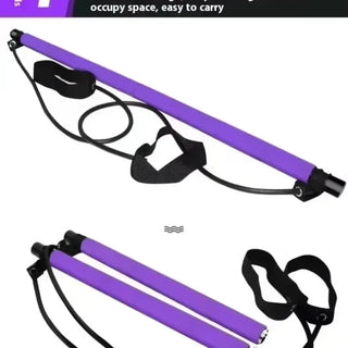 Portable Pilates Bar with Resistance Bands