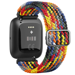 Elastic Braided Loop Band for Fitbit Versa 1/2/Lite – Adjustable Replacement Strap