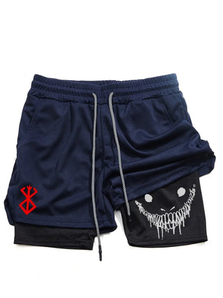 Berserk Men's 2-in-1 Sports Shorts