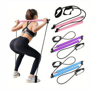 Portable Pilates Bar with Resistance Bands