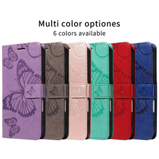 Butterfly PU Leather Wallet Case for iPhone