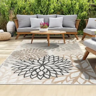 VIKAMA Outdoor Rug- 5 Modern Tropical Leaf Designs