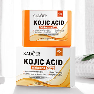 SADOER Kojic Acid Brightening Soap (100g Extra-Large Size)