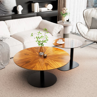 VistaNest 2-Piece Round Coffee Table Set