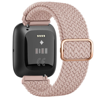 Elastic Braided Loop Band for Fitbit Versa 1/2/Lite – Adjustable Replacement Strap