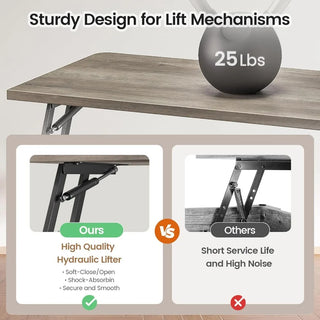 SaddleCreek 31.5'' Ranch Lift-Top Coffee Table with Hidden Storage and Adjustable Shelves