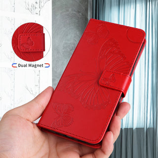 Butterfly PU Leather Wallet Case for iPhone