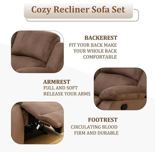 Lynden 3-Piece Reclining Sofa Set