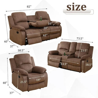 Lynden 3-Piece Reclining Sofa Set