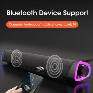 4D Computer/TV Speaker Bar – Stereo Sound Subwoofer