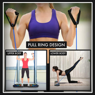 PowerBoard Pro Foldable Push-Up System with Resistance Bands