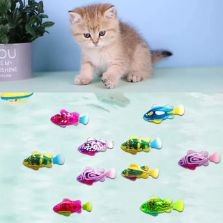 Interactive LED Swimming Robot Fish Cat Toy