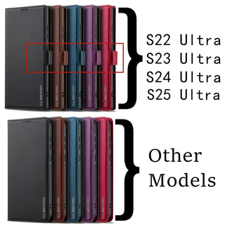 Leather Flip Wallet Case for Samsung Galaxy A and S Series