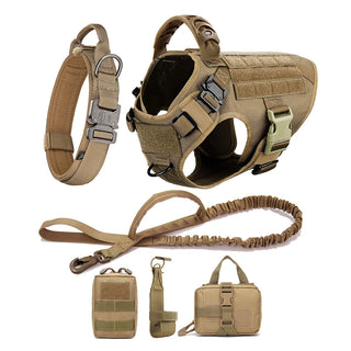 Heavy-Duty 6-Piece Tactical Dog Harness and Leash Set